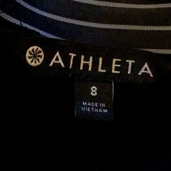 Athleta Wander High Rise Slim Black Nylon Athleisure Cropped Ankle Pants - Picture 13 of 13